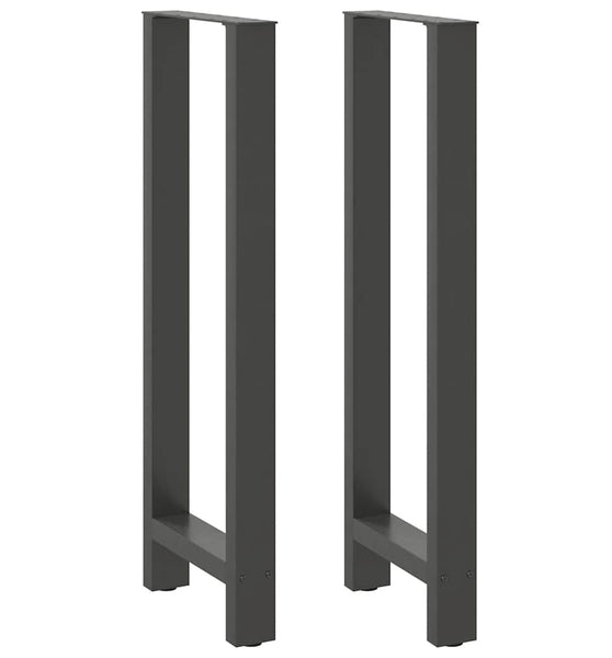 Couchtischbeine Anthrazit 2 Stk. 40x(110-111) cm Stahl
