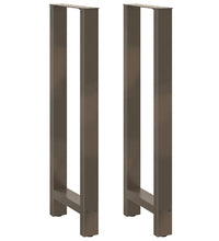Couchtischbeine Naturstahl 2 Stk. 40x(110-111) cm Stahl