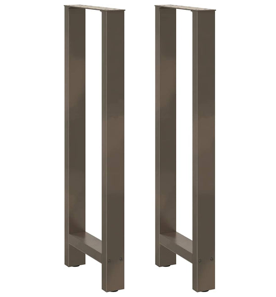 Couchtischbeine Naturstahl 2 Stk. 40x(110-111) cm Stahl