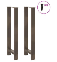 Couchtischbeine Naturstahl 2 Stk. 40x(110-111) cm Stahl