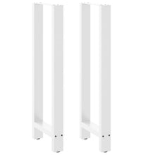 Couchtischbeine Weiß 2 Stk. 50x(110-111) cm Stahl
