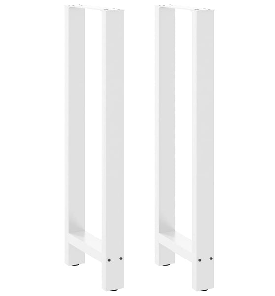 Couchtischbeine Weiß 2 Stk. 50x(110-111) cm Stahl