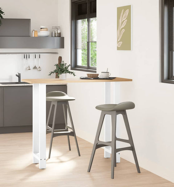 Couchtischbeine Weiß 2 Stk. 50x(110-111) cm Stahl