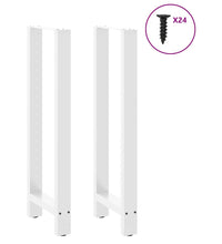 Couchtischbeine Weiß 2 Stk. 50x(110-111) cm Stahl