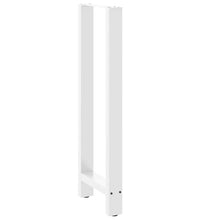 Couchtischbeine Weiß 2 Stk. 50x(110-111) cm Stahl
