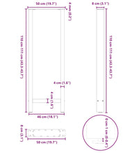 Couchtischbeine Weiß 2 Stk. 50x(110-111) cm Stahl