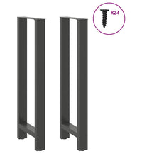 Couchtischbeine Anthrazit 2 Stk. 50x(110-111) cm Stahl
