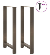 Couchtischbeine Naturstahl 2 Stk. 60x(110-111) cm Stahl