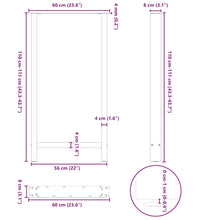 Couchtischbeine Naturstahl 2 Stk. 60x(110-111) cm Stahl