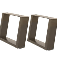 Couchtischbeine U-Form 2 Stk. Naturstahl 40x(30-31) cm Stahl