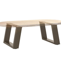 Couchtischbeine U-Form 2 Stk. Naturstahl 40x(30-31) cm Stahl