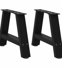 Couchtischbeine A-Form 2 Stk. Schwarz 30x(30-31) cm Stahl