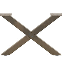 Couchtischbeine X-Form 2 Stk. Naturstahl 60x(30-31) cm Stahl