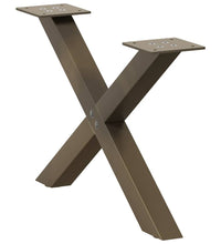 Couchtischbeine X-Form 2 Stk. Naturstahl 60x(30-31) cm Stahl