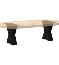 Couchtischbeine X-Form 2 Stk. Schwarz 40x(30-31) cm Stahl