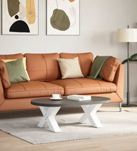 Couchtischbeine X-Form 2 Stk. Weiß 50x(30-31) cm Stahl