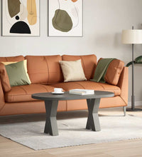 Couchtischbeine X-Form 2 Stk. Anthrazit 28x(42-43) cm Stahl