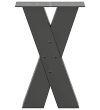 Couchtischbeine X-Form 2 Stk. Anthrazit 28x(42-43) cm Stahl