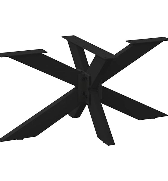 Couchtischbein in Spinnenform Schwarz 98x58x(42-43) cm Stahl