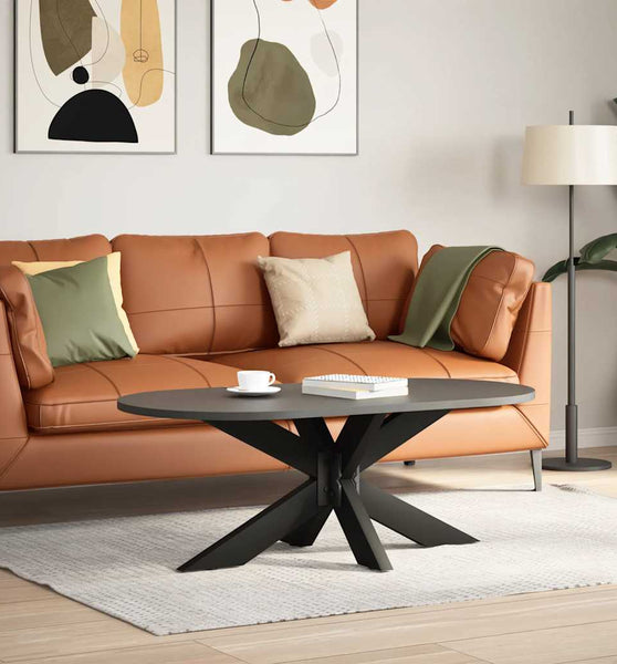 Couchtischbein in Spinnenform Schwarz 98x58x(42-43) cm Stahl