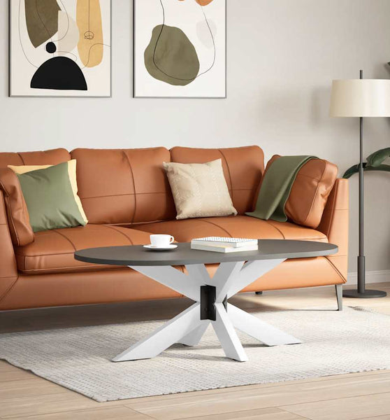Couchtischbein in Spinnenform Weiß 98x58x(42-43) cm Stahl