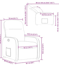 Relaxsessel Dunkelbraun Stoff