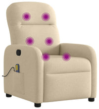 Massagesessel Creme Stoff
