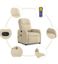 Massagesessel Creme Stoff
