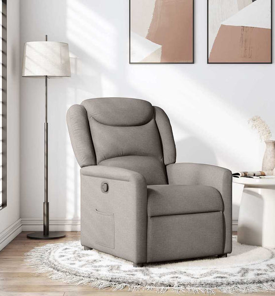 Relaxsessel Taupe Stoff