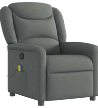 Massagesessel Dunkelgrau Stoff