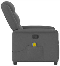 Massagesessel Dunkelgrau Stoff