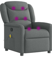Massagesessel Dunkelgrau Stoff