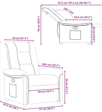 Relaxsessel Dunkelbraun Stoff