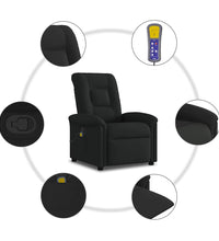 Massagesessel Schwarz Stoff