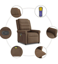 Massagesessel Braun Stoff
