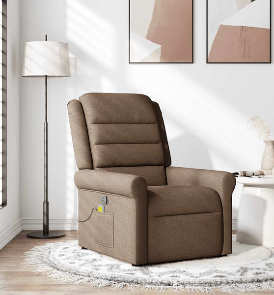 Massagesessel Braun Stoff