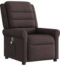 Massagesessel Dunkelbraun Stoff