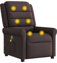Massagesessel Dunkelbraun Stoff