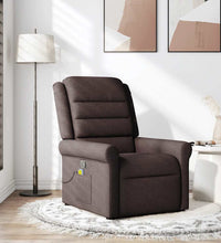 Massagesessel Dunkelbraun Stoff