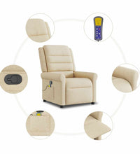 Massagesessel Creme Stoff