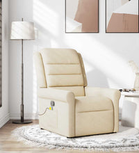 Massagesessel Creme Stoff