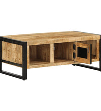 Couchtisch 90x50x36 cm Raues Massivholz Mango