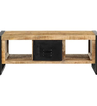 Couchtisch 90x50x36 cm Raues Massivholz Mango