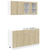 4-tlg. Küchenschrank-Set Sonoma-Eiche Holzwerkstoff