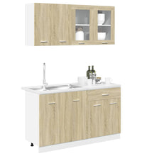 4-tlg. Küchenschrank-Set Sonoma-Eiche Holzwerkstoff