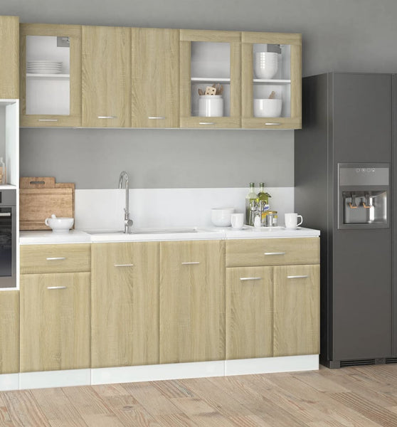 4-tlg. Küchenschrank-Set Sonoma-Eiche Holzwerkstoff