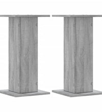 Pflanzenständer 2 Stk. Grau Sonoma 30x30x60 cm Holzwerkstoff