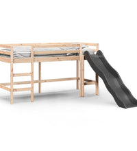 Kinderhochbett ohne Matratze 80x200 cm Massivholz Kiefer
