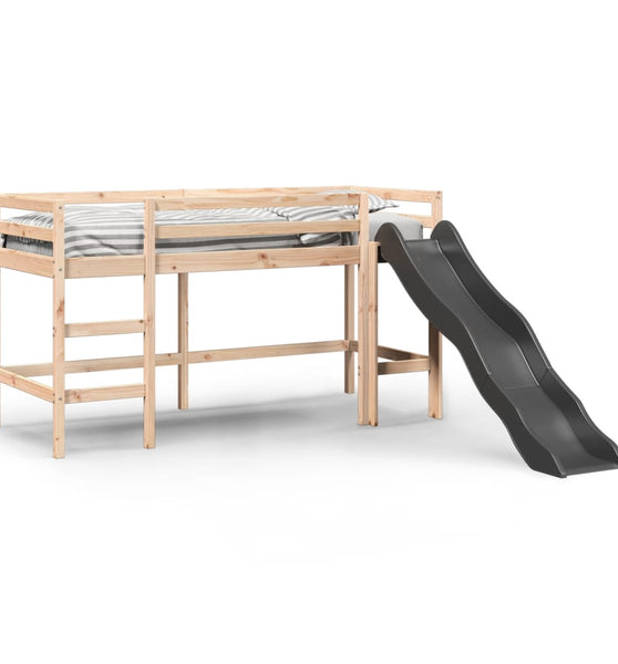 Kinderhochbett ohne Matratze 80x200 cm Massivholz Kiefer