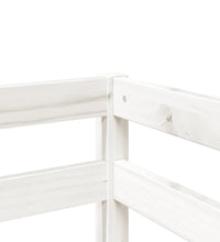 Kinderhochbett ohne Matratze Weiß 90x200 cm Massivholz Kiefer